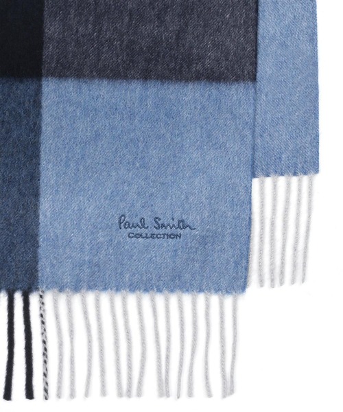 Paul Smith COLLECTION（ポールスミスコレクション）の「ブロックチェック カシミヤマフラー / 214553 FS（マフラー・メンズ・ブルー系その他/ベージュ系その他/グレー系その他・FREE）」の10枚目の写真