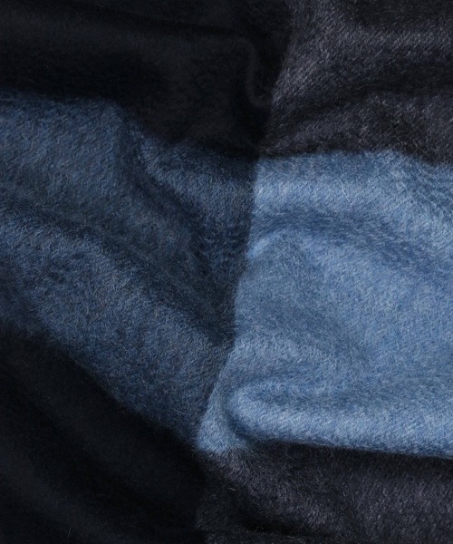 Paul Smith COLLECTION（ポールスミスコレクション）の「ブロックチェック カシミヤマフラー / 214553 FS（マフラー・メンズ・ブルー系その他/ベージュ系その他/グレー系その他・FREE）」の12枚目の写真