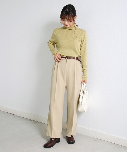 Crisp（クリスプ）の「細レザーベルト（ベルト・レディース・ブラウン/キャメル・FREE）」の3枚目の写真