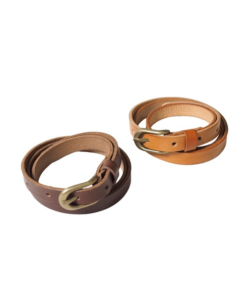 Crisp（クリスプ）の「細レザーベルト（ベルト・レディース・ブラウン/キャメル・FREE）」の6枚目の写真