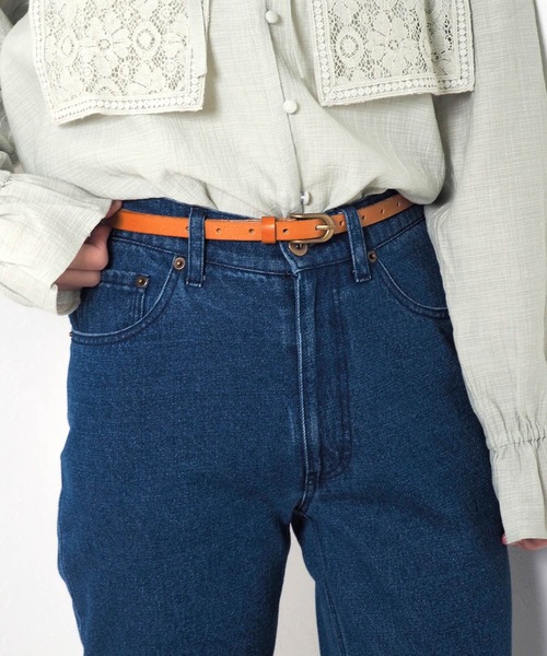 Crisp（クリスプ）の「細レザーベルト（ベルト・レディース・ブラウン/キャメル・FREE）」の10枚目の写真