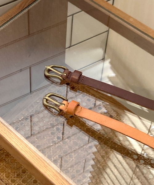 Crisp（クリスプ）の「細レザーベルト（ベルト・レディース・ブラウン/キャメル・FREE）」の13枚目の写真