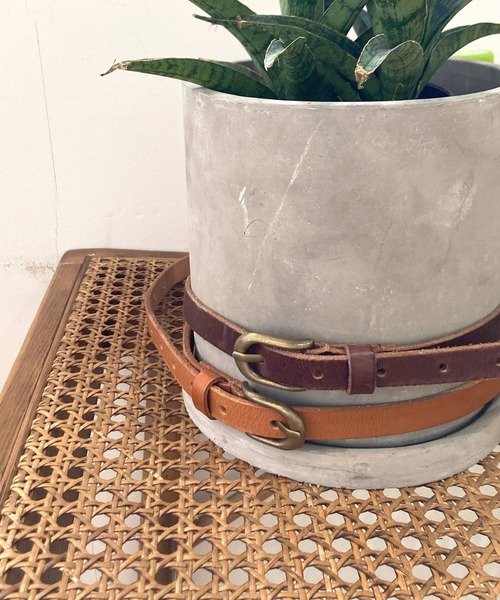 Crisp（クリスプ）の「細レザーベルト（ベルト・レディース・ブラウン/キャメル・FREE）」の16枚目の写真