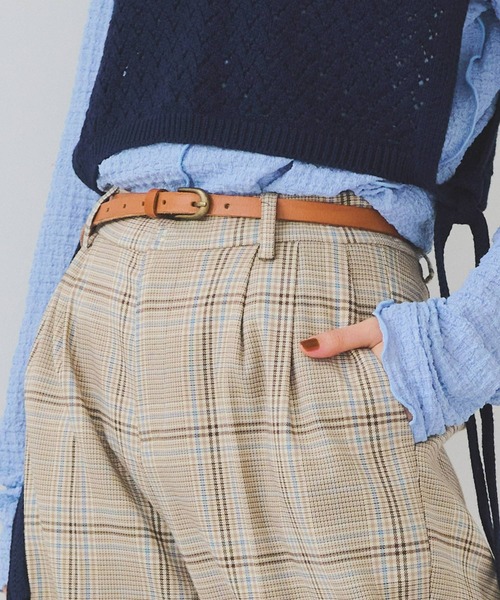 Crisp（クリスプ）の「細レザーベルト（ベルト・レディース・ブラウン/キャメル・FREE）」の19枚目の写真