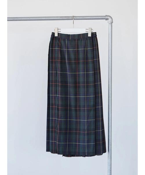 AMERICAN HOLIC（アメリカンホリック）の「ラップ風プリーツスカート（スカート・レディース・カーキ/グリーン/マスタード・M/L）」の3枚目の写真