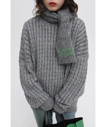 MASONPRINCE | 【MASONPRINCE】Oversized color dot yarn knit pullover MY0191(ニット/セーター)