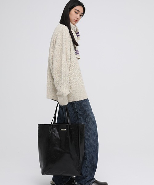 MASONPRINCE(メイソンプリンス)の「【MASONPRINCE】Oversized color dot yarn knit pullover MY0191(ニット/セーター・メンズ・グリーン/ブルーグリーン/グレー/アイボリー/ブルー・S/L/M)」の8枚目の写真
