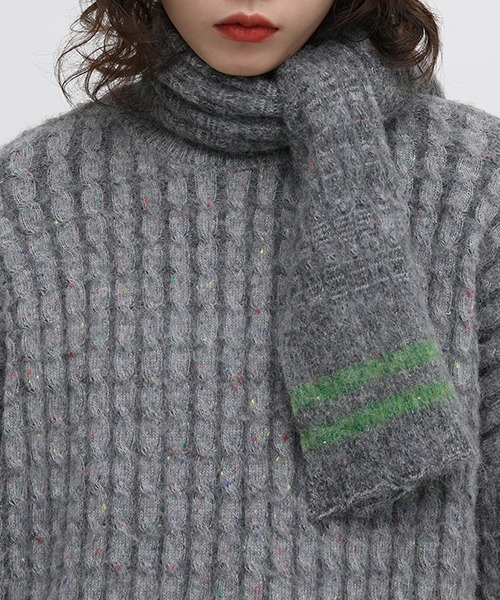 MASONPRINCE(メイソンプリンス)の「【MASONPRINCE】Oversized color dot yarn knit pullover MY0191(ニット/セーター・メンズ・グリーン/ブルーグリーン/グレー/アイボリー/ブルー・S/L/M)」の16枚目の写真
