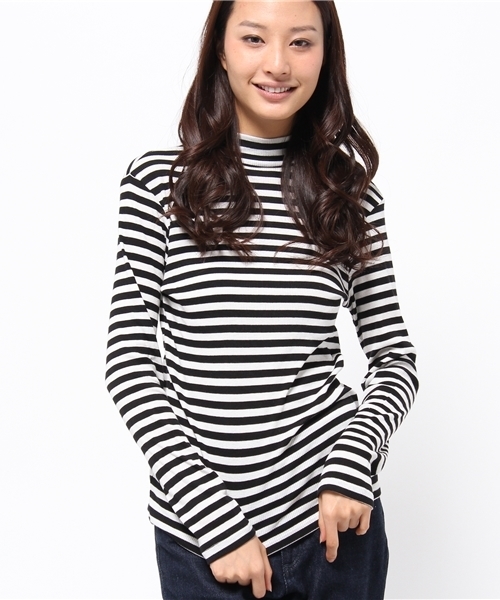 CIAOPANIC TYPY（チャオパニックティピー）の「テレコハイネックプルオーバー（Tシャツ/カットソー・レディース・ホワイト/グレー/ブラック/その他19/ネイビー・FREE）」の13枚目の写真