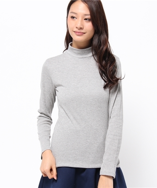 CIAOPANIC TYPY（チャオパニックティピー）の「テレコハイネックプルオーバー（Tシャツ/カットソー・レディース・ホワイト/グレー/ブラック/その他19/ネイビー・FREE）」の4枚目の写真