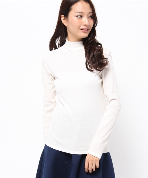 CIAOPANIC TYPY（チャオパニックティピー）の「テレコハイネックプルオーバー（Tシャツ/カットソー・レディース・ホワイト/グレー/ブラック/その他19/ネイビー・FREE）」の2枚目の写真