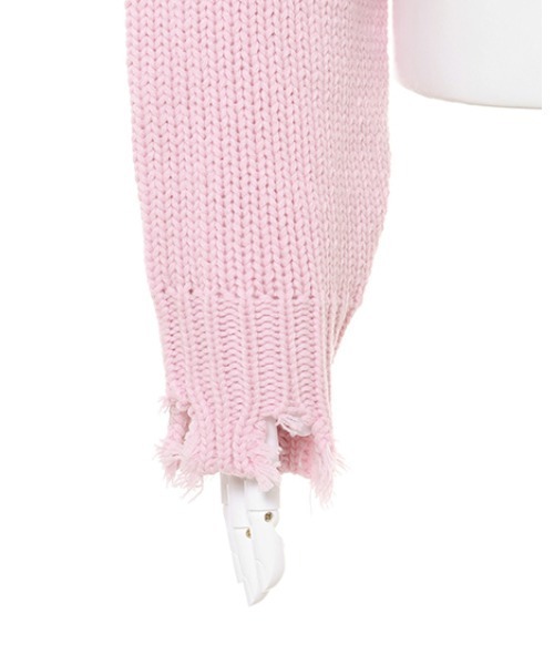 INGNI（イング）の「ショート丈ブロークンニット（ニット/セーター・レディース・ピンク/オレンジ/ブルー/グリーン/アイボリー・M）」の16枚目の写真