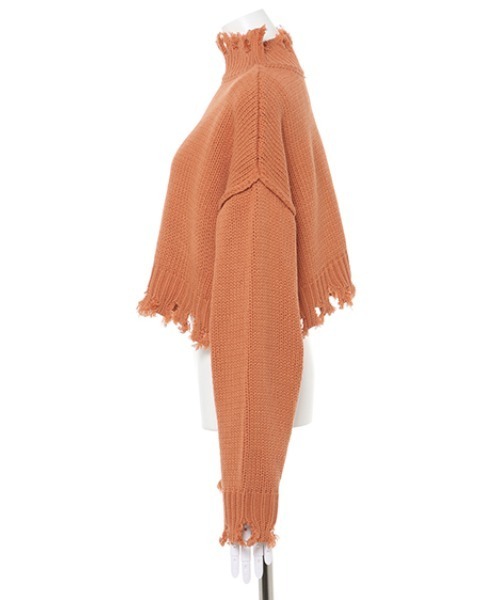 INGNI（イング）の「ショート丈ブロークンニット（ニット/セーター・レディース・ピンク/オレンジ/ブルー/グリーン/アイボリー・M）」の22枚目の写真