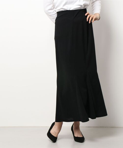 INCEDE（インシード）の「カットジョーゼットマーメイドスカート（スカート・レディース・ネイビー/ブラック/ライトグレー/オレンジ・3L/LL/4L/M/L）」の14枚目の写真