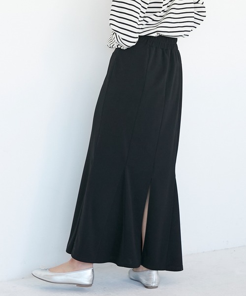 INCEDE（インシード）の「カットジョーゼットマーメイドスカート（スカート・レディース・ネイビー/ブラック/ライトグレー/オレンジ・3L/LL/4L/M/L）」の17枚目の写真