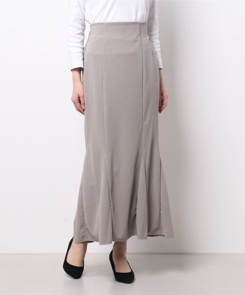 INCEDE（インシード）の「カットジョーゼットマーメイドスカート（スカート・レディース・ネイビー/ブラック/ライトグレー/オレンジ・3L/LL/4L/M/L）」の15枚目の写真