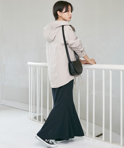 INCEDE（インシード）の「カットジョーゼットマーメイドスカート（スカート・レディース・ネイビー/ブラック/ライトグレー/オレンジ・3L/LL/4L/M/L）」の13枚目の写真