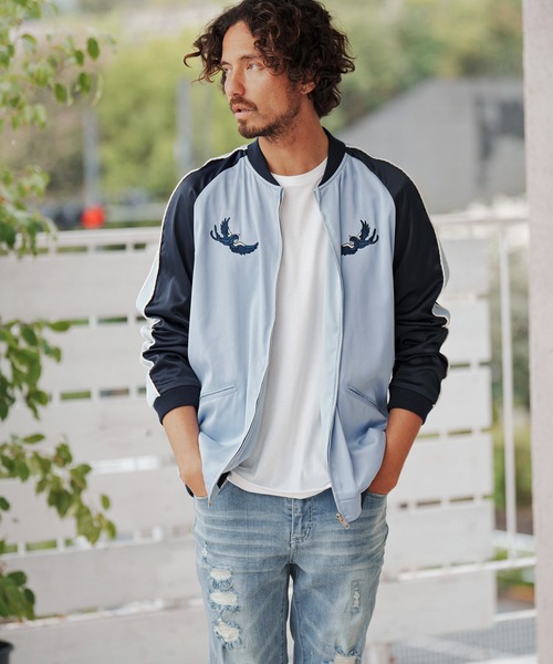 CAMBIO（カンビオ）の「mj8421-刺繍スカジャン（スワロー