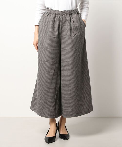 Samansa Mos2（サマンサ モスモス）の「柄アソートタックワイドパンツ（その他パンツ・レディース・ブラック/ベージュ/ネイビー/キナリ・ﾌﾘ-）」の8枚目の写真