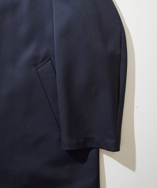 city(シティ)の「BALCOLLAR COAT(ステンカラーコート・メンズ・ブラック/ライトブルーグレー・1/2)」の7枚目の写真