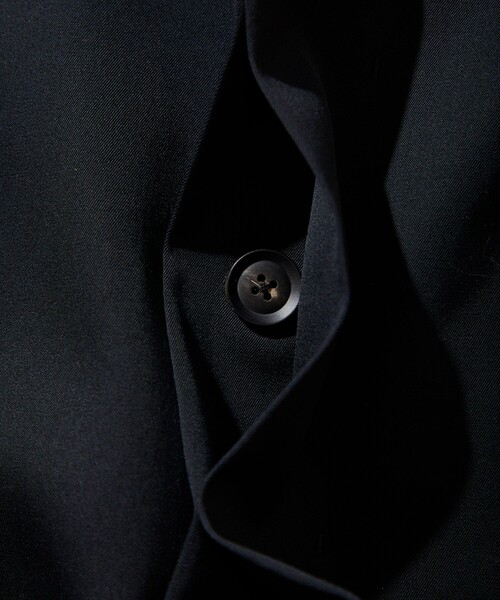 city(シティ)の「BALCOLLAR COAT(ステンカラーコート・メンズ・ブラック/ライトブルーグレー・1/2)」の21枚目の写真