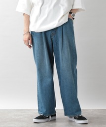 RAGEBLUE | カラーデニム/タックワイドパンツ(デニムパンツ)
