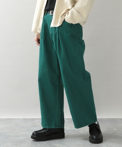 RAGEBLUE(レイジブルー)の「カラーデニム/タックワイドパンツ(デニムパンツ・メンズ・ホワイト/ブラック系その他/グレー/グリーン/ブルー系その他/イエロー/イエロー系その他/レッド/グリーン系その他・MEDIUM/LARGE)」の5枚目の写真