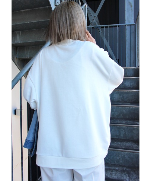 MLI'A（エムリア）の「イニシャルロゴスウェット（スウェット・レディース・ネイビー/オフホワイト/グリーン/オートミール・M）」の21枚目の写真