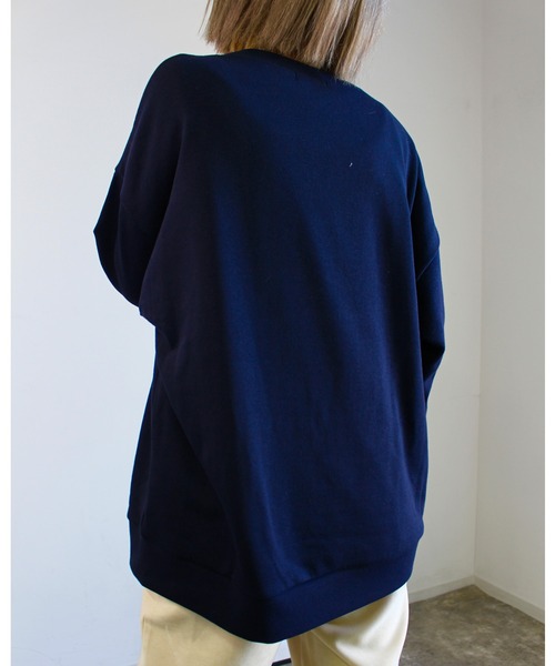 MLI'A（エムリア）の「イニシャルロゴスウェット（スウェット・レディース・ネイビー/オフホワイト/グリーン/オートミール・M）」の10枚目の写真