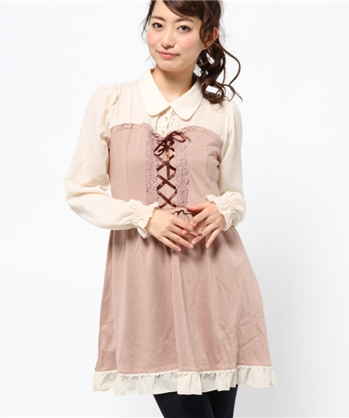 希少/タグ付き axes femme ビスチェ風アウターキャミソール チュニック axes femme（アクシーズファム）の「ビスチェ切り替えカット