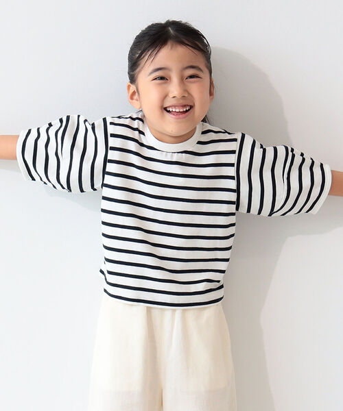 B:MING by BEAMS（ビーミングバイビームス）の「B:MING by BEAMS / ワイドスリーブ Tシャツ（90~140cm）（Tシャツ/カットソー・キッズ・レッド系その他/ホワイト/その他/ピンク・90/120/110/140/130/100）」の4枚目の写真