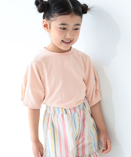 B:MING by BEAMS（ビーミングバイビームス）の「B:MING by BEAMS / ワイドスリーブ Tシャツ（90~140cm）（Tシャツ/カットソー・キッズ・レッド系その他/ホワイト/その他/ピンク・90/120/110/140/130/100）」の9枚目の写真