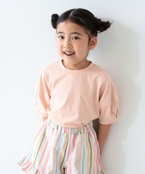 B:MING by BEAMS（ビーミングバイビームス）の「B:MING by BEAMS / ワイドスリーブ Tシャツ（90~140cm）（Tシャツ/カットソー・キッズ・レッド系その他/ホワイト/その他/ピンク・90/120/110/140/130/100）」の10枚目の写真