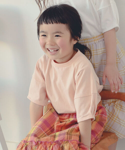 B:MING by BEAMS（ビーミングバイビームス）の「B:MING by BEAMS / ワイドスリーブ Tシャツ（90~140cm）（Tシャツ/カットソー・キッズ・レッド系その他/ホワイト/その他/ピンク・90/120/110/140/130/100）」の11枚目の写真