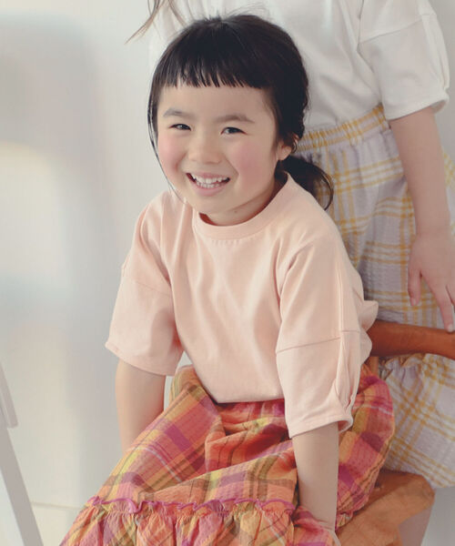 B:MING by BEAMS（ビーミングバイビームス）の「B:MING by BEAMS / ワイドスリーブ Tシャツ（90~140cm）（Tシャツ/カットソー・キッズ・レッド系その他/ホワイト/その他/ピンク・90/120/110/140/130/100）」の12枚目の写真