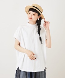 CUBE SUGAR | WEB限定天竺フレンチスリーブハイネックプルオーバー(Tシャツ/カットソー)