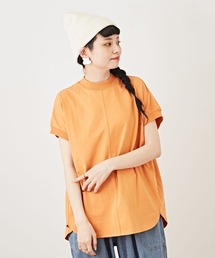 CUBE SUGAR（キューブシュガー）の「WEB限定天竺フレンチスリーブハイネックプルオーバー（Tシャツ/カットソー・レディース）」
