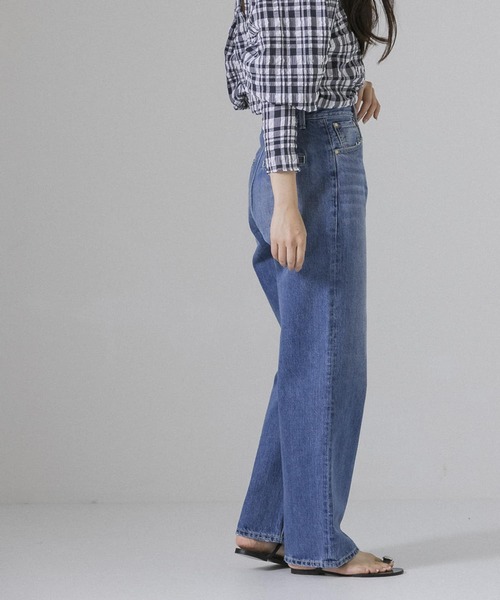 PICCADILLY(ピカデリー)の「『別注』『Gina 2022Spring掲載』PICCADILLY オーガニックコットンワイドデニム(デニムパンツ・レディース・インディゴブルー・SMALL/MEDIUM)」の7枚目の写真