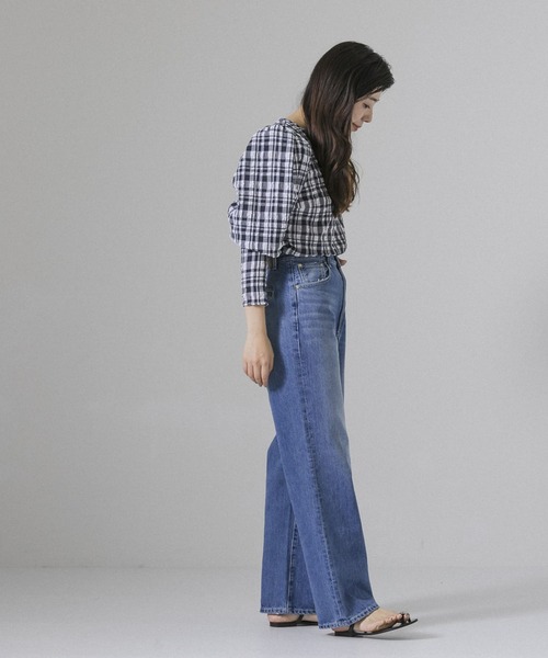 PICCADILLY(ピカデリー)の「『別注』『Gina 2022Spring掲載』PICCADILLY オーガニックコットンワイドデニム(デニムパンツ・レディース・インディゴブルー・SMALL/MEDIUM)」の13枚目の写真