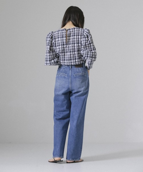 PICCADILLY(ピカデリー)の「『別注』『Gina 2022Spring掲載』PICCADILLY オーガニックコットンワイドデニム(デニムパンツ・レディース・インディゴブルー・SMALL/MEDIUM)」の4枚目の写真