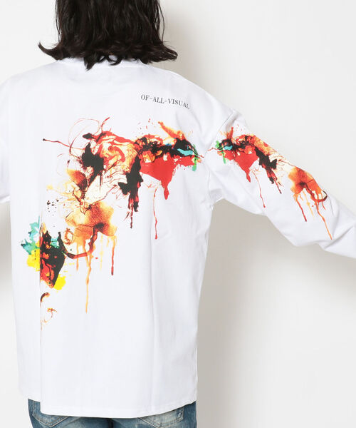 A4A（エーフォーエー）の「A4A(エーフォーエー)　BLURRED  ロンT（Tシャツ/カットソー・メンズ・ホワイト/ブラック・FREE）」の7枚目の写真