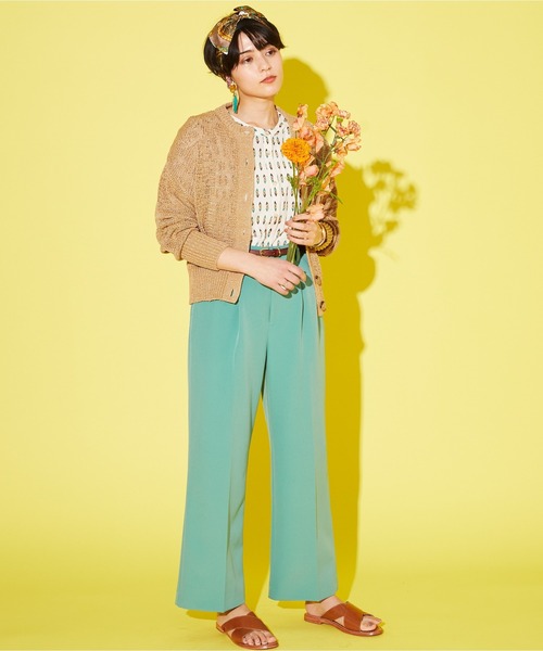 JETSET SOLO PLUS (ジェットセットソロプラス)の「ダブルクロス ストレッチパンツ(その他パンツ・レディース・イエロー/グリーン/グレイッシュベージュ・FREE)」の21枚目の写真