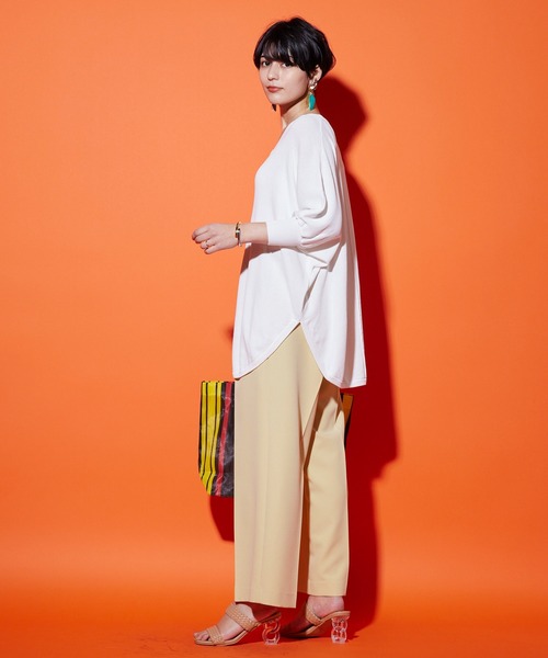 JETSET SOLO PLUS (ジェットセットソロプラス)の「ダブルクロス ストレッチパンツ(その他パンツ・レディース・イエロー/グリーン/グレイッシュベージュ・FREE)」の8枚目の写真