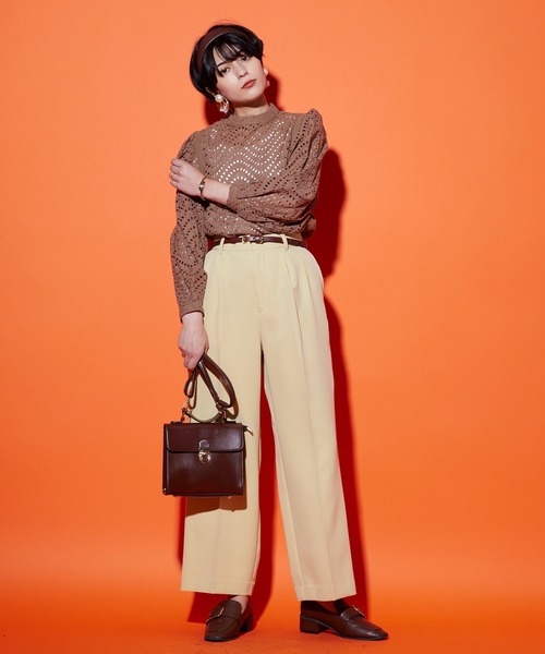 JETSET SOLO PLUS (ジェットセットソロプラス)の「ダブルクロス ストレッチパンツ(その他パンツ・レディース・イエロー/グリーン/グレイッシュベージュ・FREE)」の9枚目の写真