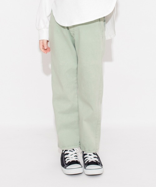 BRANSHES（ブランシェス）の「ポケットレース付きストレートパンツ（デニムパンツ・キッズ・カーキオリーブ/ブルー・140/150/120/90/110/130/100）」の3枚目の写真