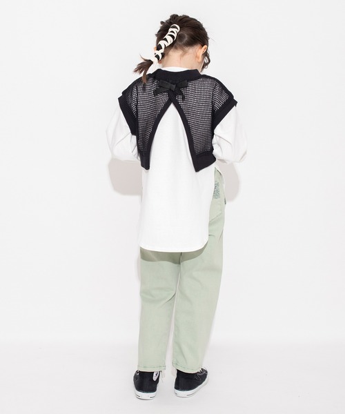 BRANSHES（ブランシェス）の「ポケットレース付きストレートパンツ（デニムパンツ・キッズ・カーキオリーブ/ブルー・140/150/120/90/110/130/100）」の10枚目の写真