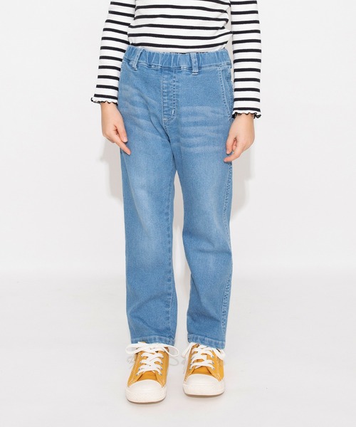 BRANSHES（ブランシェス）の「ポケットレース付きストレートパンツ（デニムパンツ・キッズ・カーキオリーブ/ブルー・140/150/120/90/110/130/100）」の12枚目の写真