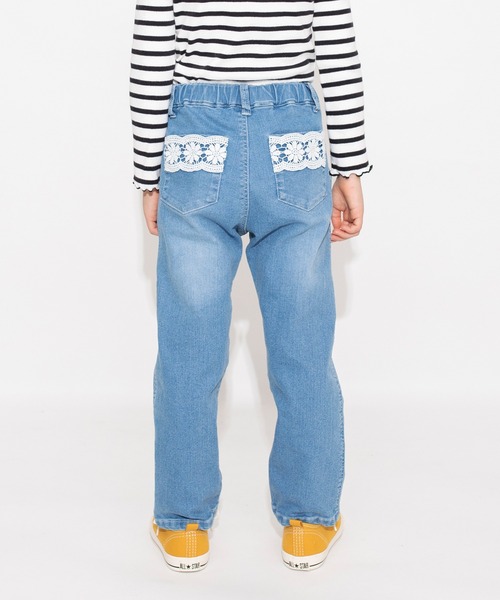 BRANSHES（ブランシェス）の「ポケットレース付きストレートパンツ（デニムパンツ・キッズ・カーキオリーブ/ブルー・140/150/120/90/110/130/100）」の15枚目の写真