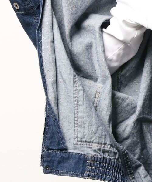 Samansa Mos2 blue（サマンサモスモスブルー）の「ECO DENIM ジャケット（デニムジャケット・レディース・グレー/サックスブルー/ブルー・ﾌﾘ-）」の6枚目の写真