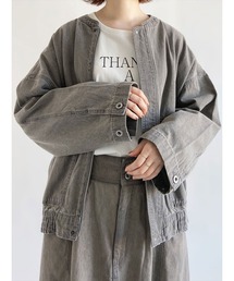 Samansa Mos2 blue | ECO DENIM ジャケット(デニムジャケット)